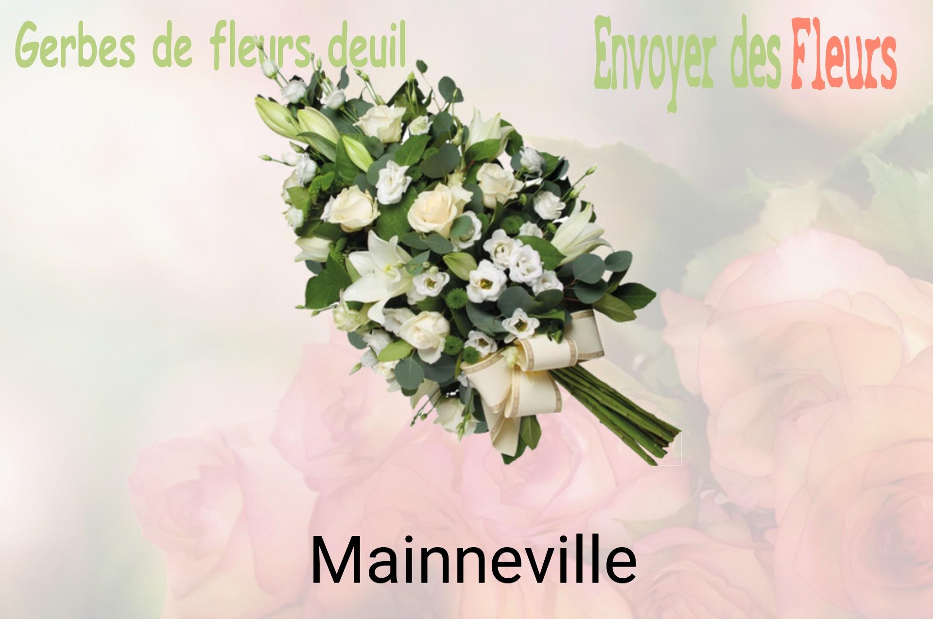 Gerbe de fleurs de deuil livrée à Mainneville